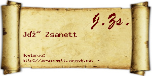 Jó Zsanett névjegykártya
