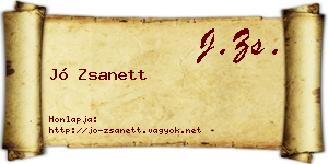 Jó Zsanett névjegykártya