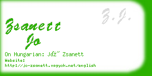 zsanett jo business card